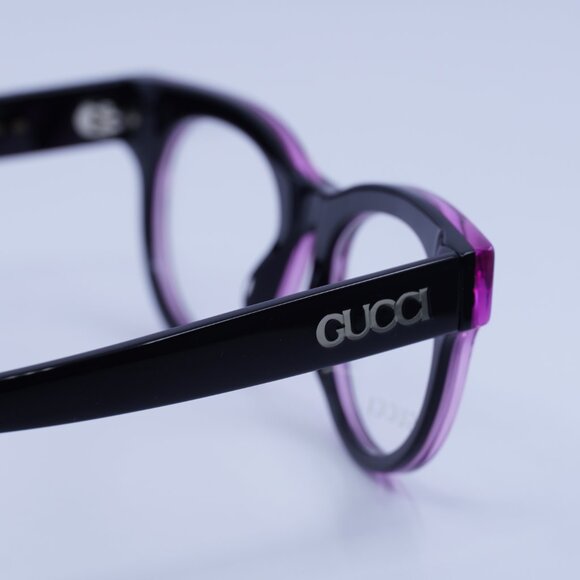 Gucci GG1792O 003 Eyeglasses Purple on Black 46mm Square Frame - Picture 5 of 9